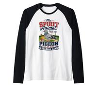 My Spirit Animal Is A Pigeon At A Baseball Game Camiseta Manga Raglan