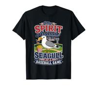 My Spirit Animal Is A Seagull At A Baseball Game Camiseta