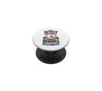 My Spirit Animal Is A Seagull At A Baseball Game PopSockets PopGrip Adhesivo