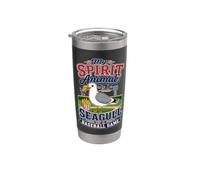 My Spirit Animal Is A Seagull At A Baseball Game Vaso térmico de acero inoxidable de doble pared