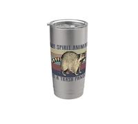 My Spirit Animal Is a Trash Panda Funny Raccoon Lovers Vaso térmico de acero inoxidable de doble pared