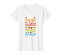 My Spooky Halloween Acción de Gracias Ugly Christmas Costume Fall Camiseta gráfica económica, Mujer, Blanco, XL