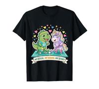 My Stick My Squad My Story Hockey sobre césped Unicorn Dino Camiseta gráfica económica