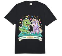 My Stick My Squad My Story Hockey sobre césped Unicorn Dino Comfort Colors Adult Heavyweight T-Shirt