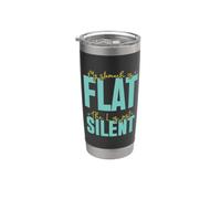 My Stomach is Flat The L is just Silent Vaso térmico de acero inoxidable de doble pared