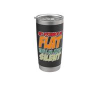 My Stomach is Flat The L is just Silent Vaso térmico de acero inoxidable de doble pared