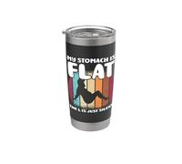 My Stomach is Flat The L is just Silent Vaso térmico de acero inoxidable de doble pared