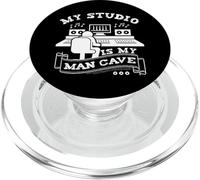 My Studio Is My Man Cave DJ Beat Maker Productor de música Hombres PopSockets PopGrip para MagSafe