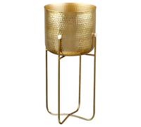 My- Stylo Collection Macetero con soporte, color dorado, 20 cm, tamaño del producto: longitud: 20 cm, ancho: 20 cm, altura: 42 cm, diámetro exterior: 20 cm, diámetro máximo maceta: 20 cm
