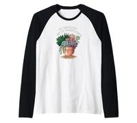My Succulents Are My Favorite People Funny Plant Lover Camiseta Manga Raglan