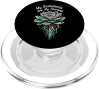 My Succulents Are My Therapy Plant Lover Gardening PopSockets PopGrip para MagSafe