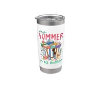 My Summer Is All Booked Beach Reading Club de lectura de vacaciones Vaso térmico de acero inoxidable de doble pared