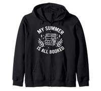 My Summer Is All Booked Funny Bookworm Reading Gift Sudadera con Capucha