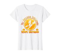 My Swedish Vallhund Rides Shotgun Dog Halloween Costume Camiseta gráfica económica, Mujer, Blanco, XL