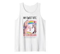 My Sweet BTC Bitcoin Dreams (Divertido gráfico de Unicornios) Camiseta sin Mangas