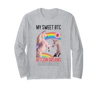 My Sweet BTC Bitcoin Dreams (Divertido gráfico de Unicornios) Manga Larga