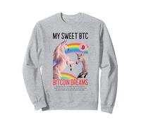 My Sweet BTC Bitcoin Dreams (Divertido gráfico de Unicornios) Sudadera