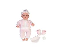 MY SWEET LOVE - Elegance Crying Baby Girl con Colores Rosa, muñeca bebé recién Nacida, 33 cm y Cuerpo Duro, Ropa de Punto y Accesorios, Chupete, Juguete Fabricado en España, 2 años, Famosa (MYW01000)