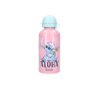 My sweety pop - Botella stitch rosa para niños, aluminio para niños, guardería, guarderías, escuelas, vacaciones, comidas, 19 cm, 500 ml, hidratación, idea de regalo (Stitch - Rosa/Azul)