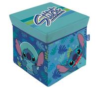 My sweety pop | Caja de almacenamiento de juguetes Disney Lilo y Stitch Leaf | Cubo de almacenamiento plegable 30 x 30 x 30 cm | Baúl de juguetes azul para dormitorio infantil | Taburete de