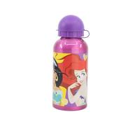 My sweety pop - Cantimplora de aluminio para niños, guardería, guarderías, escuelas, vacaciones, comidas, 17,5 cm, 400 ml, hidratación, idea de regalo, Disney princesa, rosa