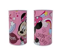My sweety pop - Hucha de metal Minnie Mouse rosa - Escuela - Almacenamiento de piezas - 17,5 cm - Idea de regalo