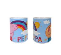 My sweety pop - Hucha de metal Peppa Pig azul - Escuela - Almacenamiento de piezas - 12 cm - Idea de regalo