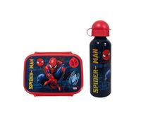 My sweety pop - Juego de comida - Caja de merienda + botella - Almuerzo - Hidratación - Para niños - Guardería - Preparativos - Escuela - Vacaciones - Comida - Idea de regalo (Spiderman - Rojo/Azul)