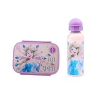 My sweety pop - Juego de comida - Caja de merienda + botella - Caja de almuerzo - Hidratación - Para niños - Guardería - Kindergarten - Escuela - Vacaciones - Comida - Idea de regalo (Frozen -