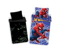 My sweety pop - Spider-Man - 2 piezas funda edredón reversible brillante oscuridad - 140x200 funda almohada 70x90 100% algodón