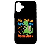 My T-Rex Ate My Homework School T-Rex dinosaurio Carcasa para iPhone 16 Plus