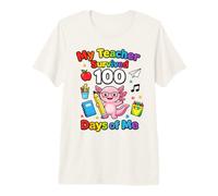 My Teacher Survived 100 Days of Me Funny Teacher Axolotl Camiseta Premium