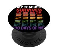 My Teacher Survived 100 Days of Me Marcas Arcoíris Maestro PopSockets PopGrip Adhesivo
