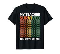 My Teacher Survived 100 Days of Me Retro Puntos Maestro Camiseta