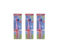 My Teeth Time Peppa Pig - Cepillo de dientes doble para cuidado dental, para niños de 4 a 6 años, paquete doble, cepillo de dientes suave, diseño Peppa y George, multicolor, paquete de 3 unidades