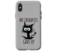 My Therapist Gave Up Mi Terapeuta Se Rindió Gato Divertido Carcasa para iPhone X/XS