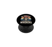 My Therapist Has Whiskers PopSockets PopGrip Adhesivo