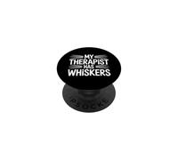 My Therapist Has Whiskers PopSockets PopGrip Adhesivo