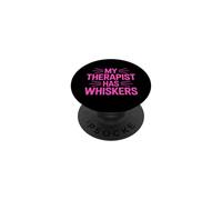 My Therapist Has Whiskers PopSockets PopGrip Adhesivo