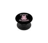 My Therapist Has Whiskers PopSockets PopGrip Adhesivo