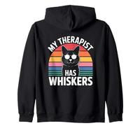 My Therapist Has Whiskers Sudadera con Capucha
