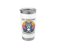 My Therapist Has Whiskers Vaso térmico de acero inoxidable de doble pared