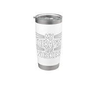 My Therapist Has Whiskers Vaso térmico de acero inoxidable de doble pared