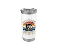 My Therapist Has Whiskers Vaso térmico de acero inoxidable de doble pared