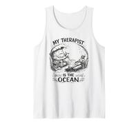 My Therapist is The Ocean Apnea Atletas Buceo Camiseta sin Mangas