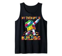 My Therapy Is Building Funny Master Builder Dabbing Camiseta sin Mangas