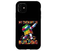 My Therapy Is Building Funny Master Builder Dabbing Carcasa para iPhone 11
