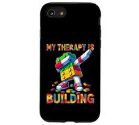 My Therapy Is Building Funny Master Builder Dabbing Carcasa para iPhone SE (2020) / 7/8