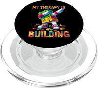 My Therapy Is Building Funny Master Builder Dabbing PopSockets PopGrip para MagSafe