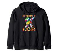 My Therapy Is Building Funny Master Builder Dabbing Sudadera con Capucha